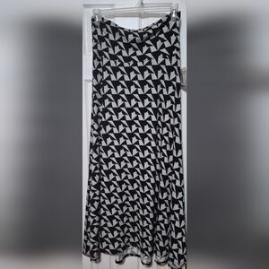 NWT LuLaRoe Black and Gray Patterned A-Line Skirt